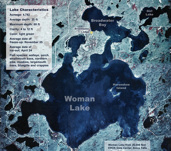 Aerial View of Woman Lake