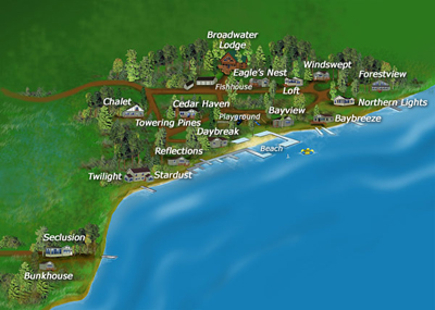 Broadwater Lodge Cabin Layout